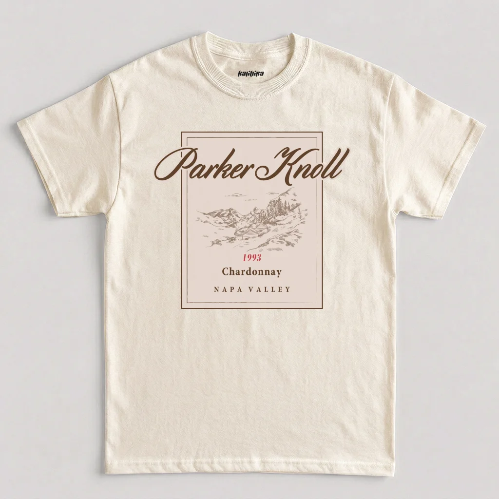 Parent Trap Parker Knoll Chardonnay Napa Valley Graphic T-Shirt in Natural Color