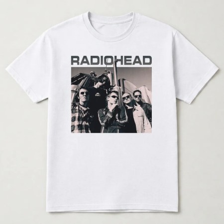 Radiohead T Shirt, Radiohead 90s Band T Shirt, Radiohead Fan T Shirt In White