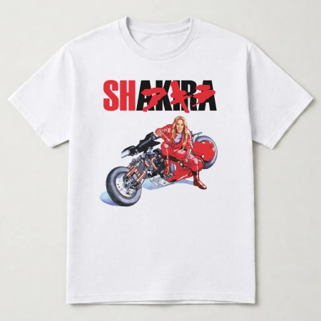 Shakira Akira T Shirt, Akira Shirt, Shakira Bike T Shirt, Funny Tee White