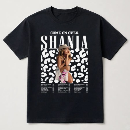 Shania Twain Come On Over Tour Graphic T-Shirt Black