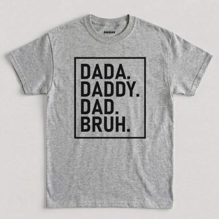 Sport Grey Dada Daddy Dad Bruh Graphic T-Shirt