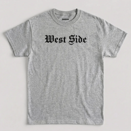 Sport Grey West Side Hip Hop Rap T-Shirt