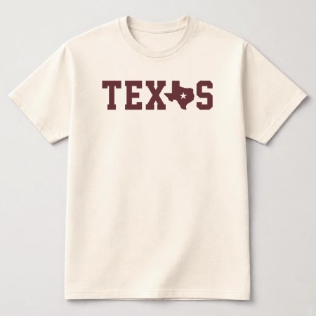 Texas Map T Shirt, Texas T-Shirt, Texas State Graphic Tee Natural