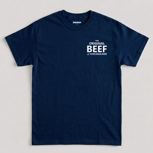 The Original Beef Of Chicagoland Navy T Shirt, Richie The Bear Graphic Tee
