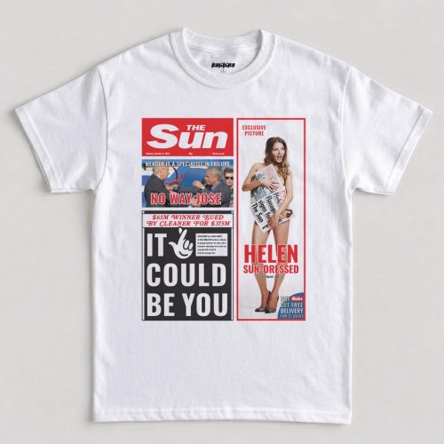 The Sun Newspaper Vintage T-Shirt In White