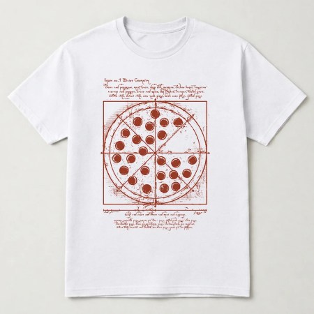 Vitruvian Pizza T Shirt, Tom Holland Shirt, Spiderman T Shirt White