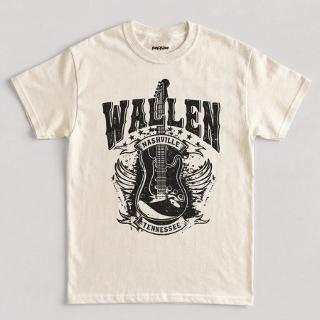 Wallen Nashville Tennessee Graphic T-Shirt, Still The Problem Tour 2026 Fan Tee in Natural
