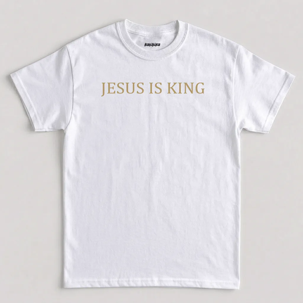 White Christian Jesus Is King T-Shirt