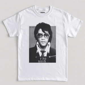 Elvis Presley Mugshot 1970 Vintage Graphic T-Shirt
