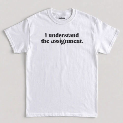 White I Understand The Assignment T Shirt, Funny Movements T Shirt