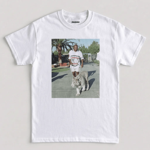 White Mike Tyson T-Shirt, Mike Tyson with tiger T Shirt, Iron Mike T-Shirt