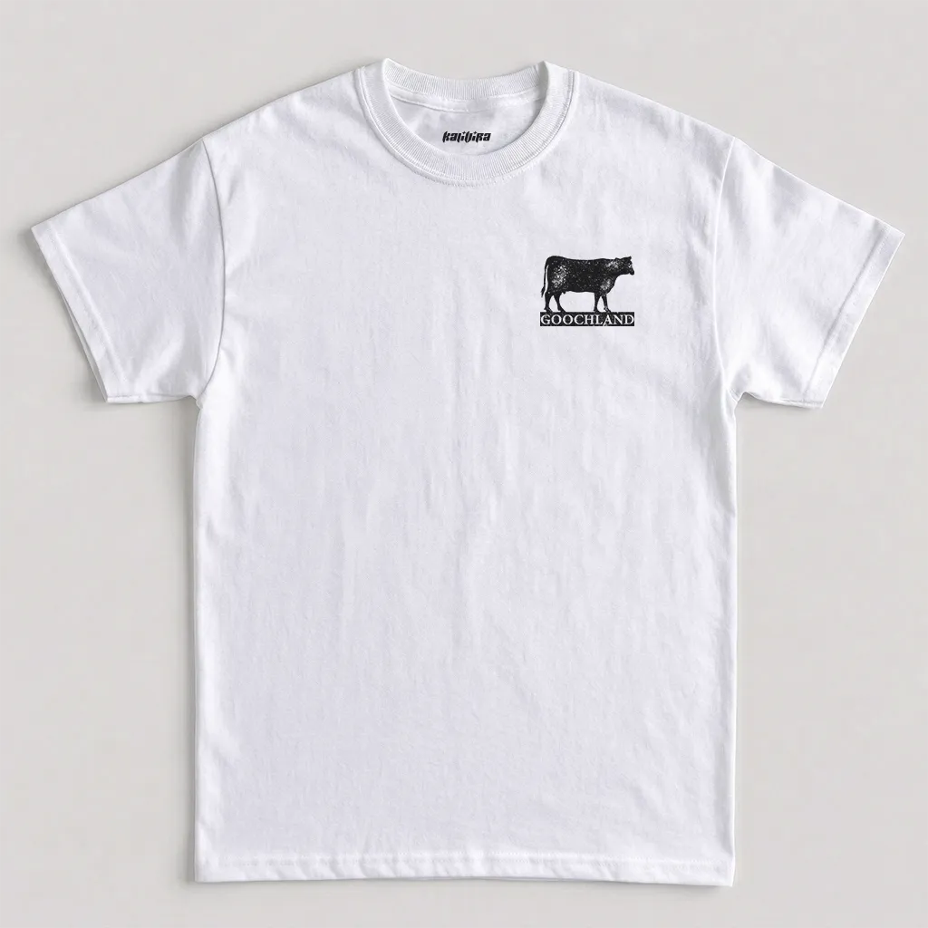 White Oliver Anthony Goochland Cow Graphic T-Shirt