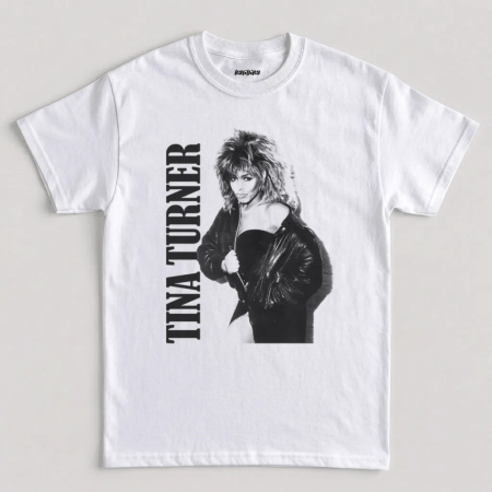 White Tina Turner Vintage 1986 Graphic T-Shirt
