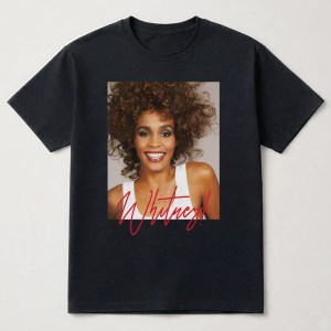 Whitney Houston Smile Vintage T Shirt, Whitney Houston Graphic Tee
